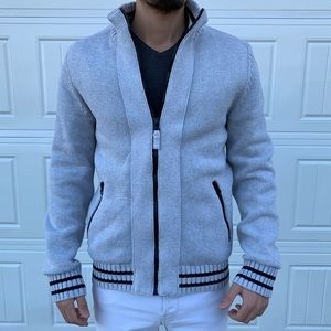 Grey Sherpa-Lined Jacket, Men’s, Medium